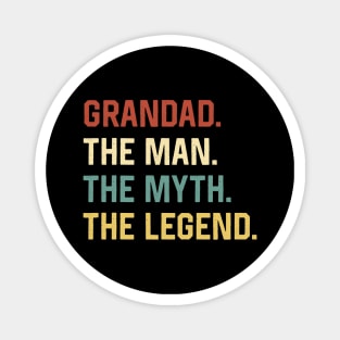 Fathers Day Shirt The Man Myth Legend Grandad Papa Gift Magnet
